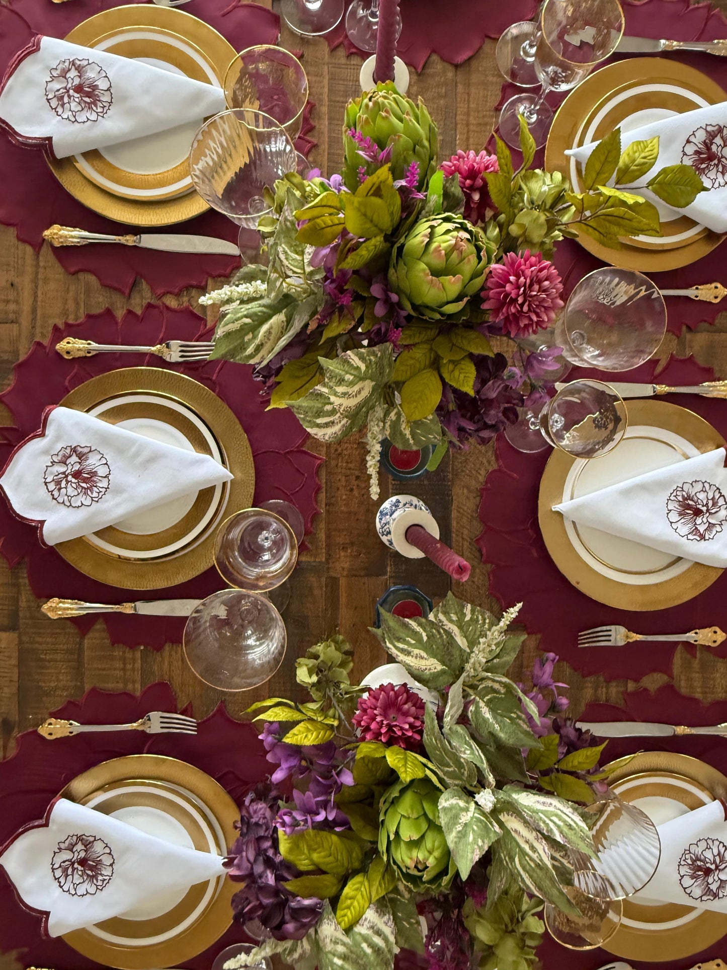 Placemats Double-sided flower Renata