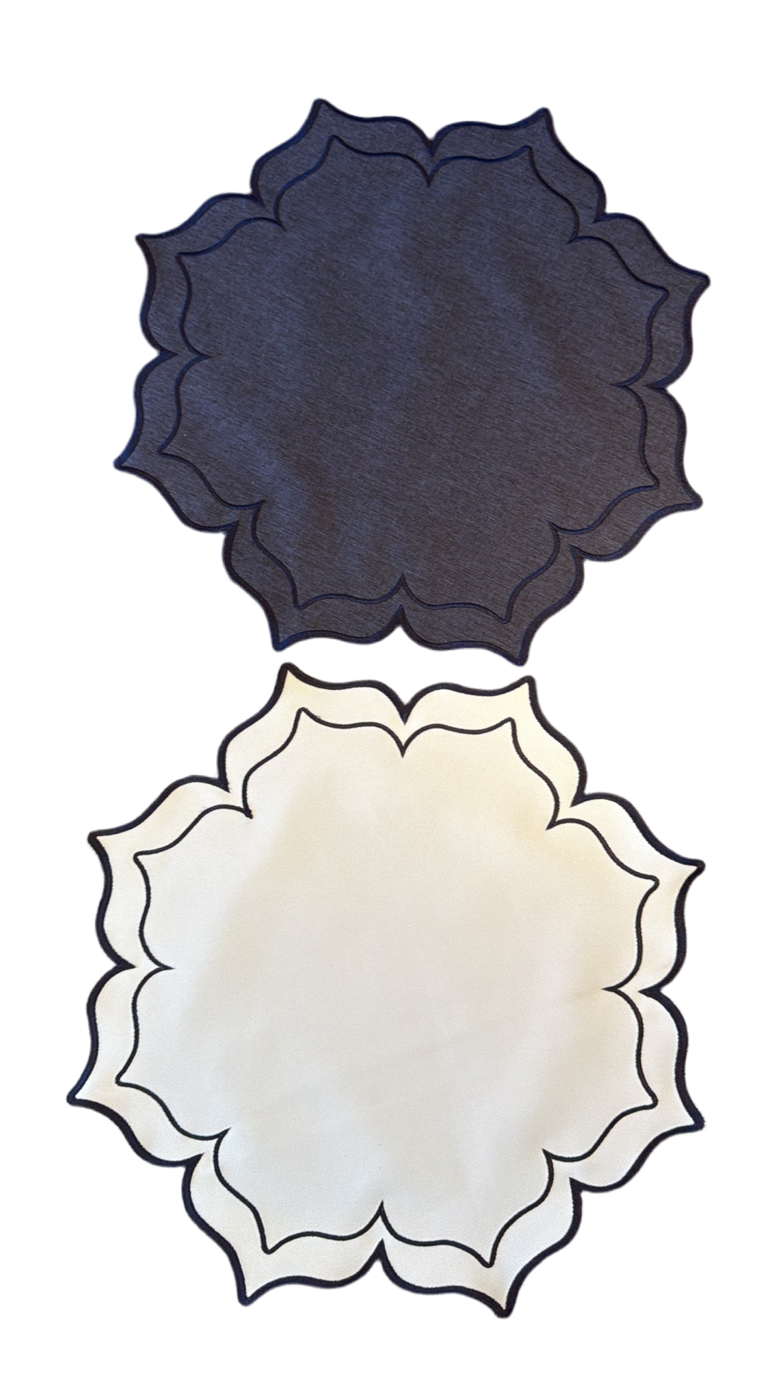 Double-sided flower-shaped placements