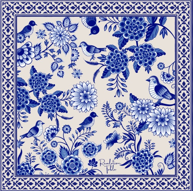Placemats Garden Circle Blue Exclusive designer Revelation Table