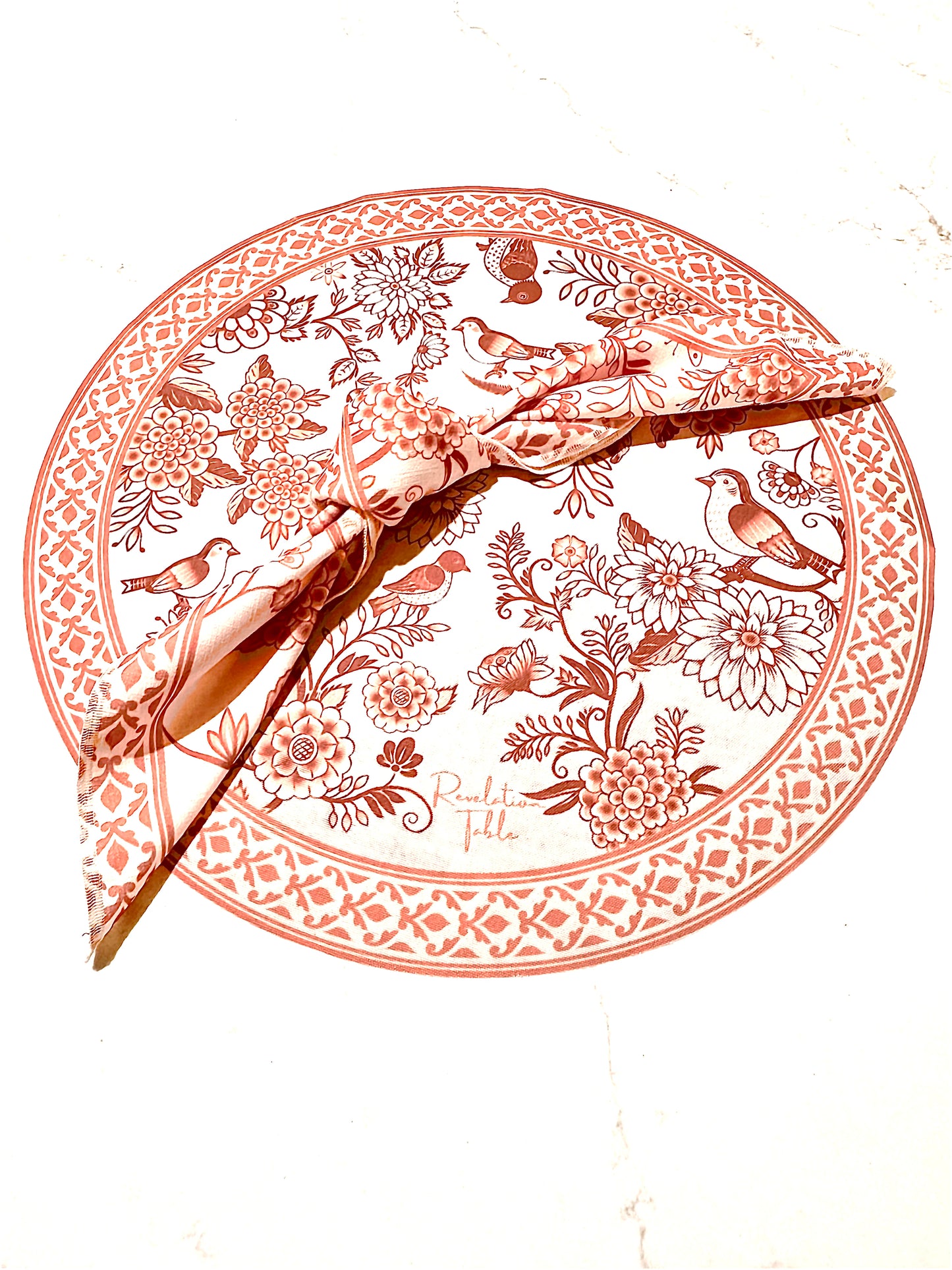 Placemats Garden Circle Salmon Exclusive designer Revelation Table