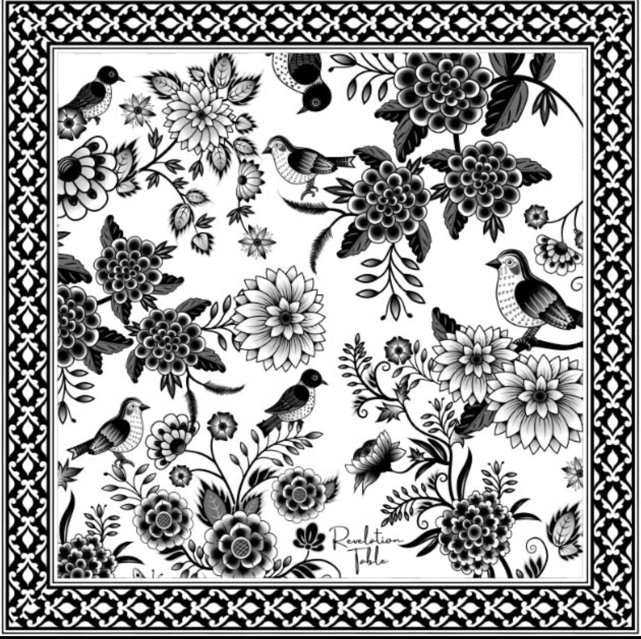 Placemats Balls All Black designer Revelation Table