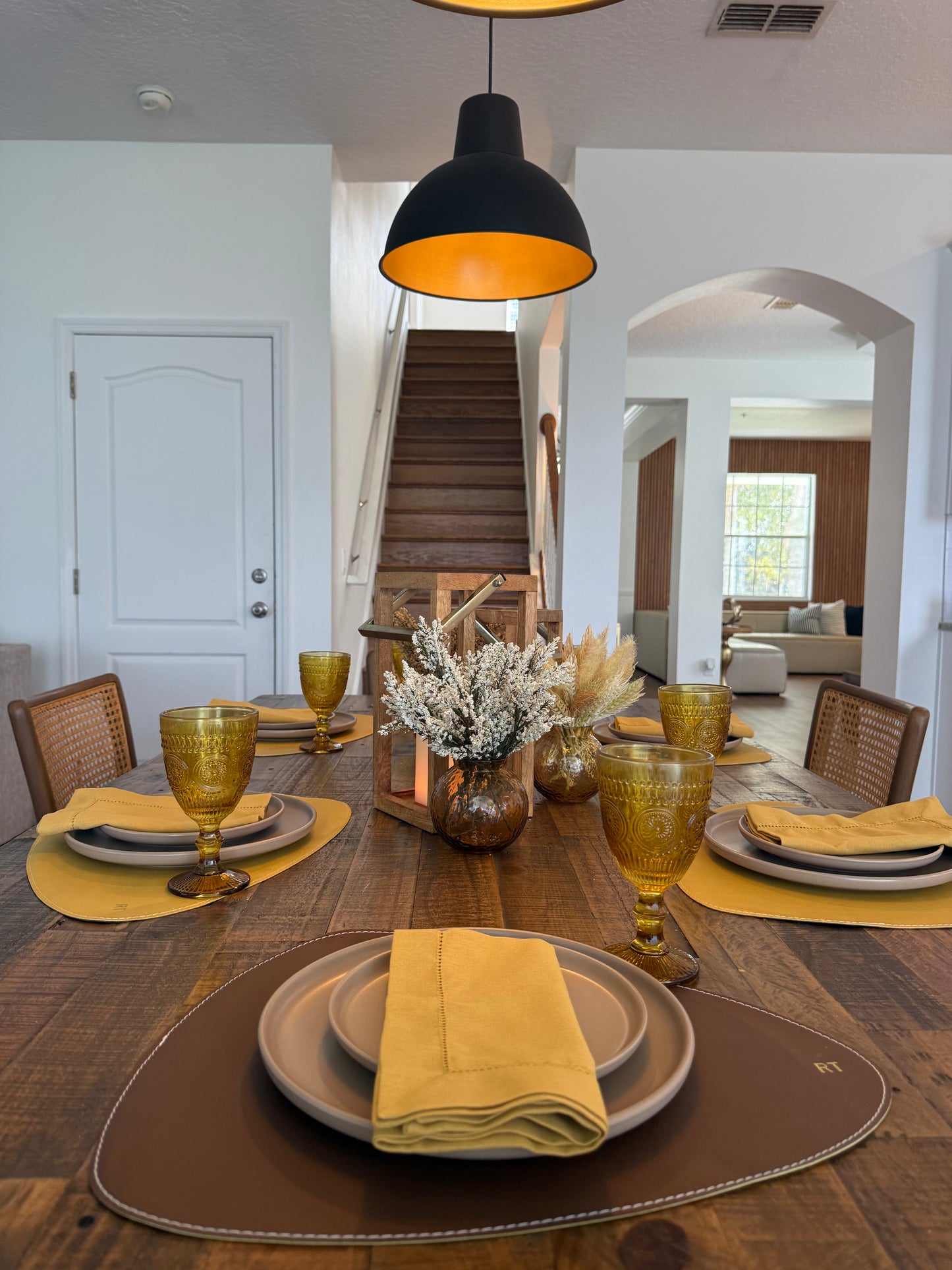 Double-sided leather placemats
