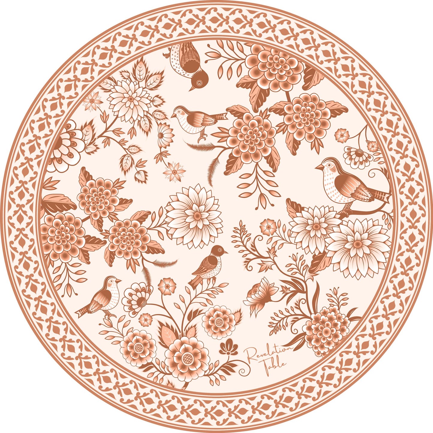 Placemats Garden Circle Salmon Exclusive designer Revelation Table