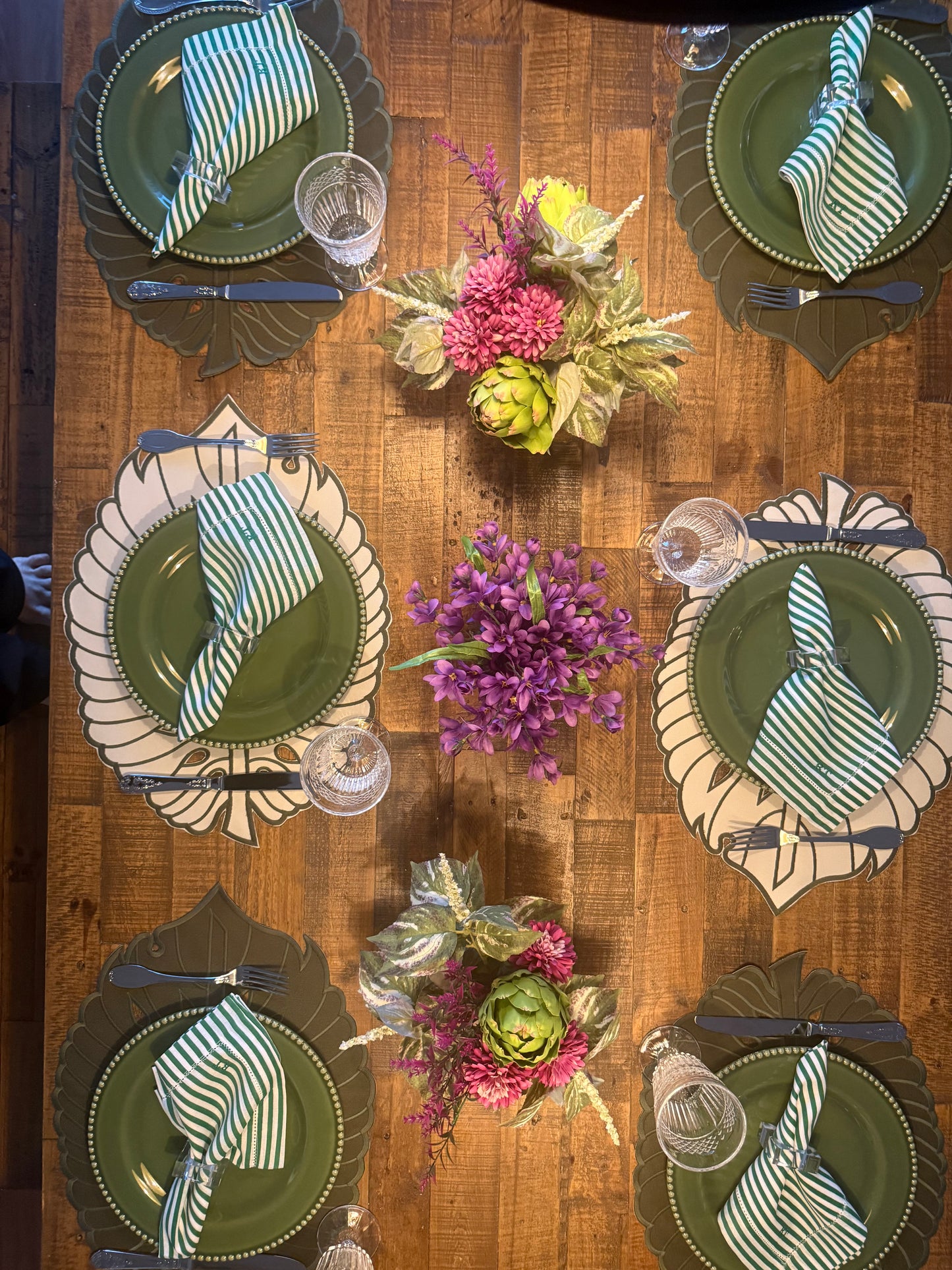 Placemats Double-sided waterproof Adam's rib leaf