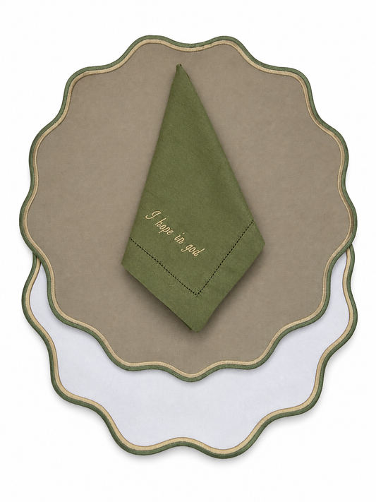 Placemat Double-sided with napkins I hope in God