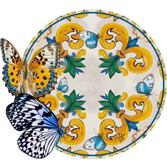 Placemats Butterfly Circle Blue Exclusive designer Revelation Table