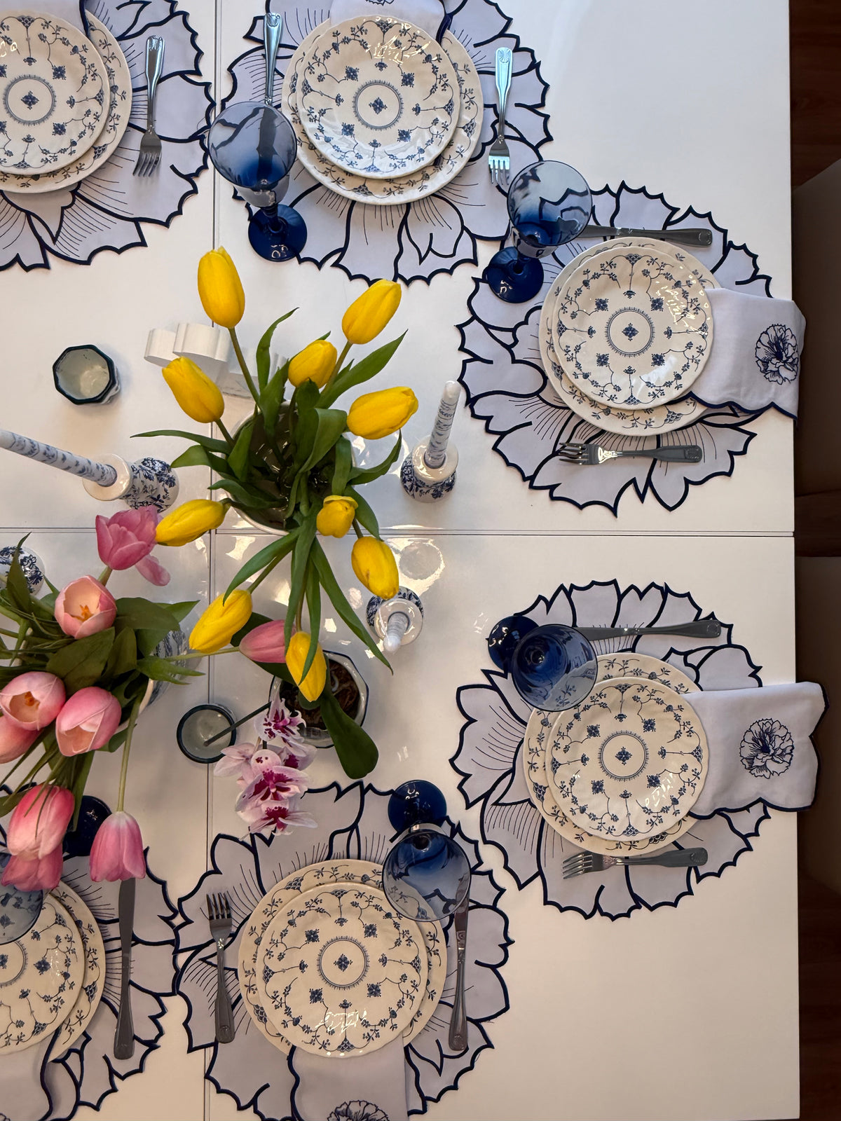 Placemat Double-sided flower Renata