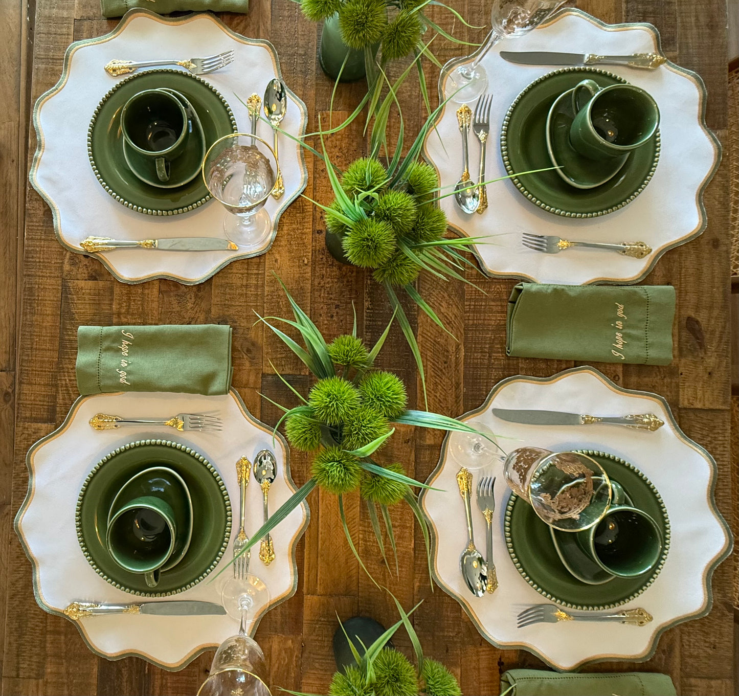 Placemats Double-sided with napkins I hope in God