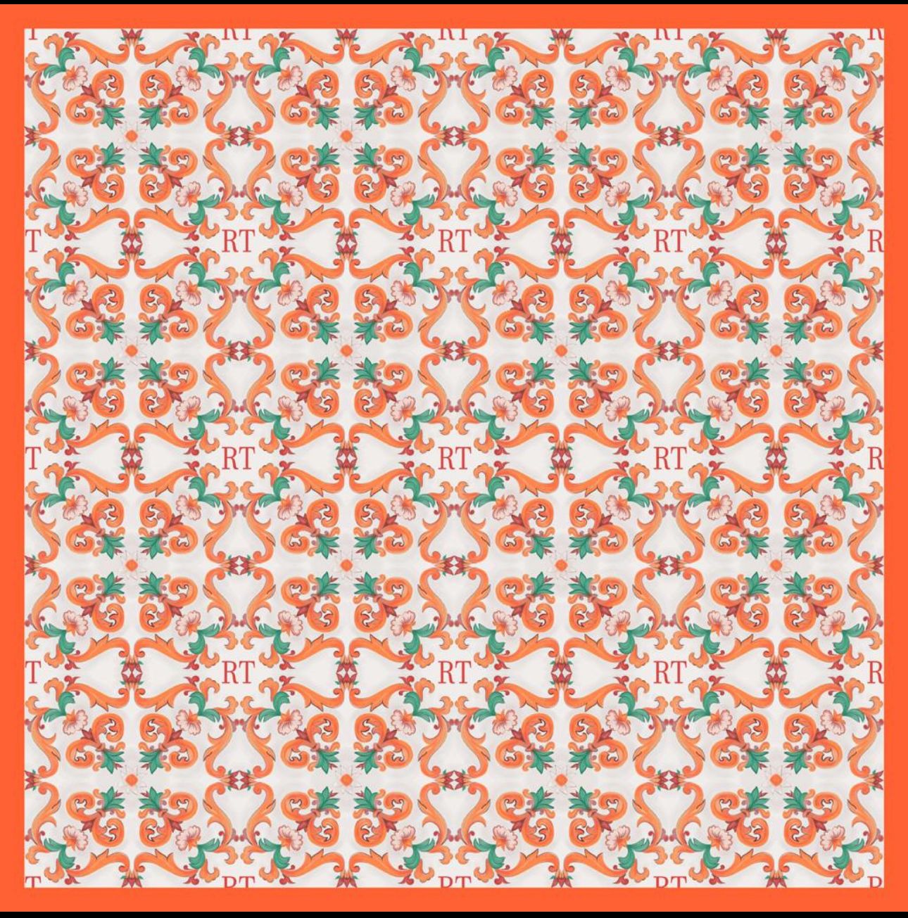 Placemats Butterfly Circle Orange Exclusive designer Revelation Table