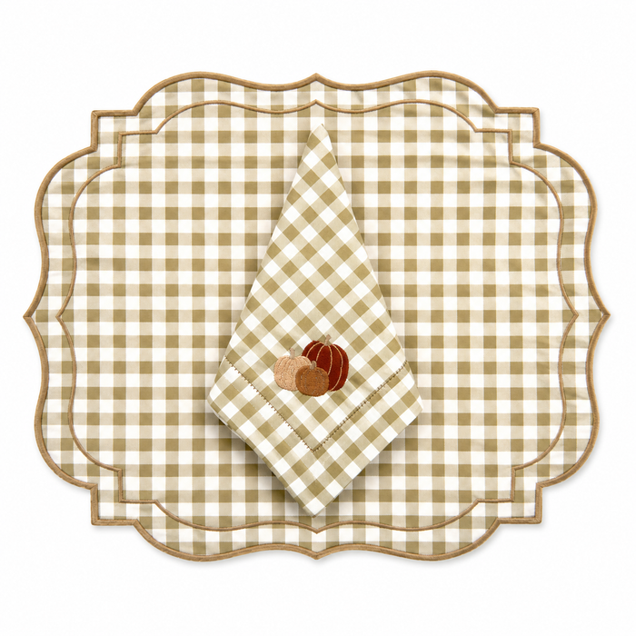 Placemat Double-sided with embroidery napking
