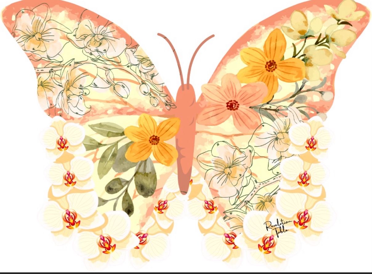 Placemats for floral Butterfly