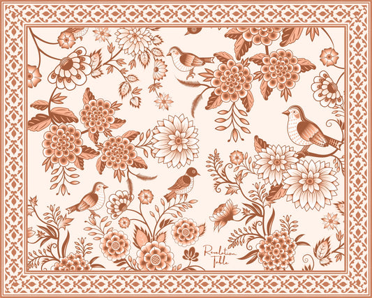 Placemats Garden Square Salmon Exclusive designer Revelation Table