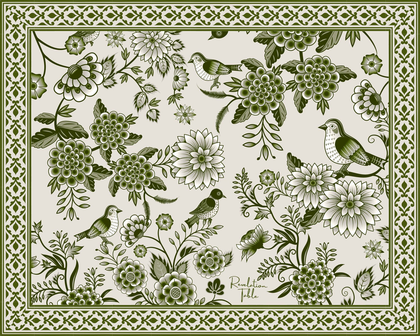 Placemats Garden Square Green Exclusive designer Revelation Table