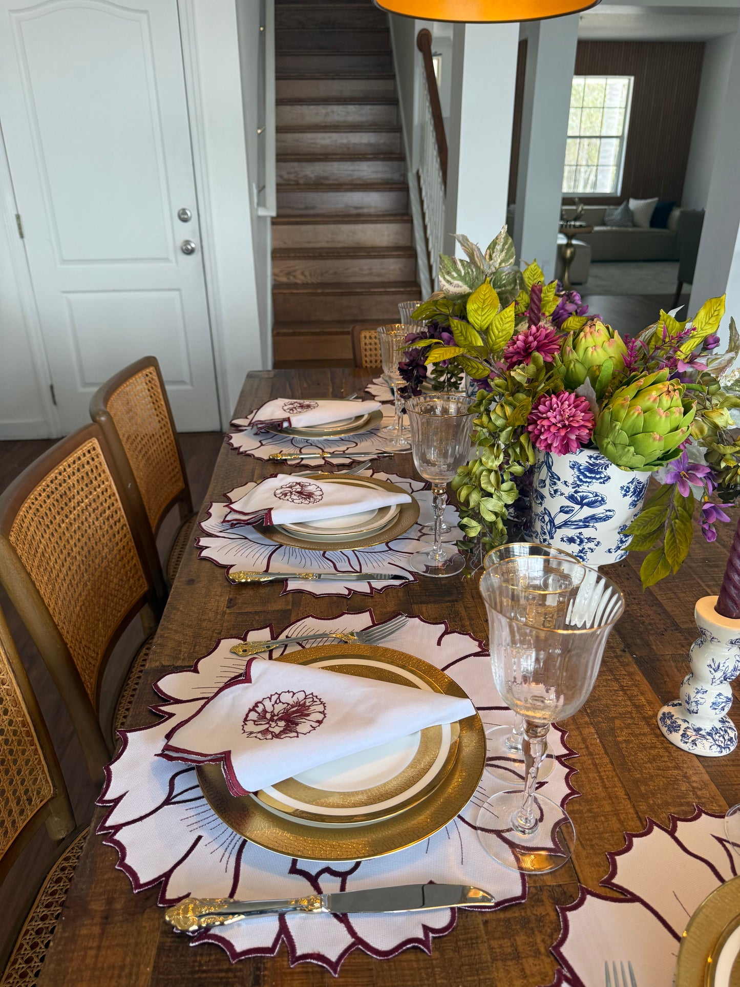 Placemats Double-sided flower Renata