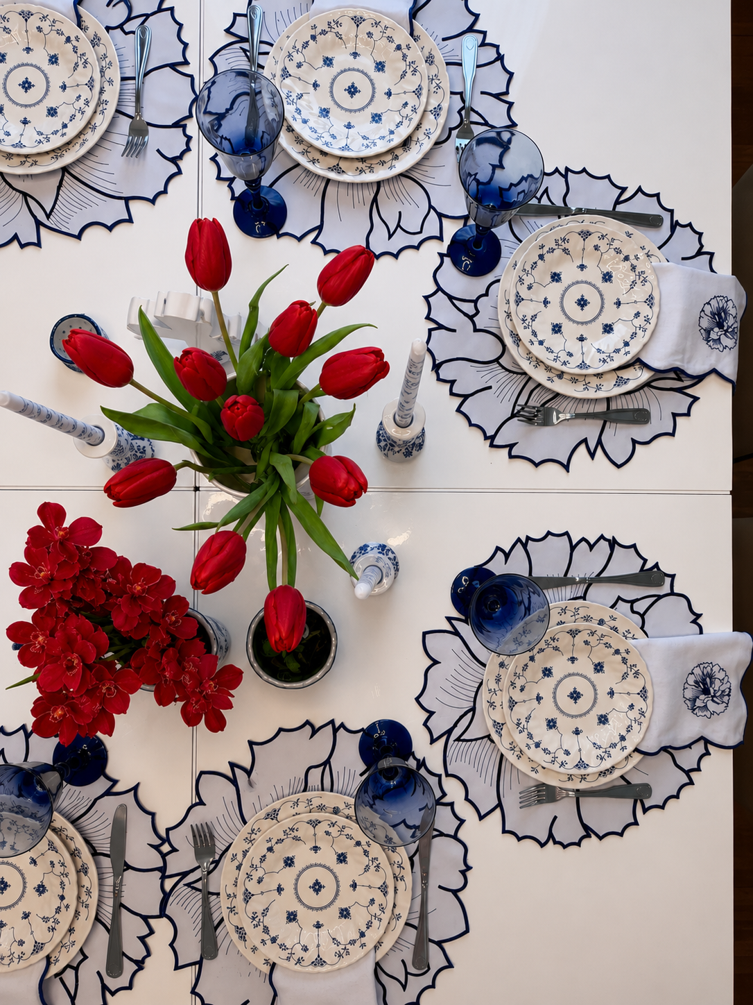 Placemat Double-sided flower Renata