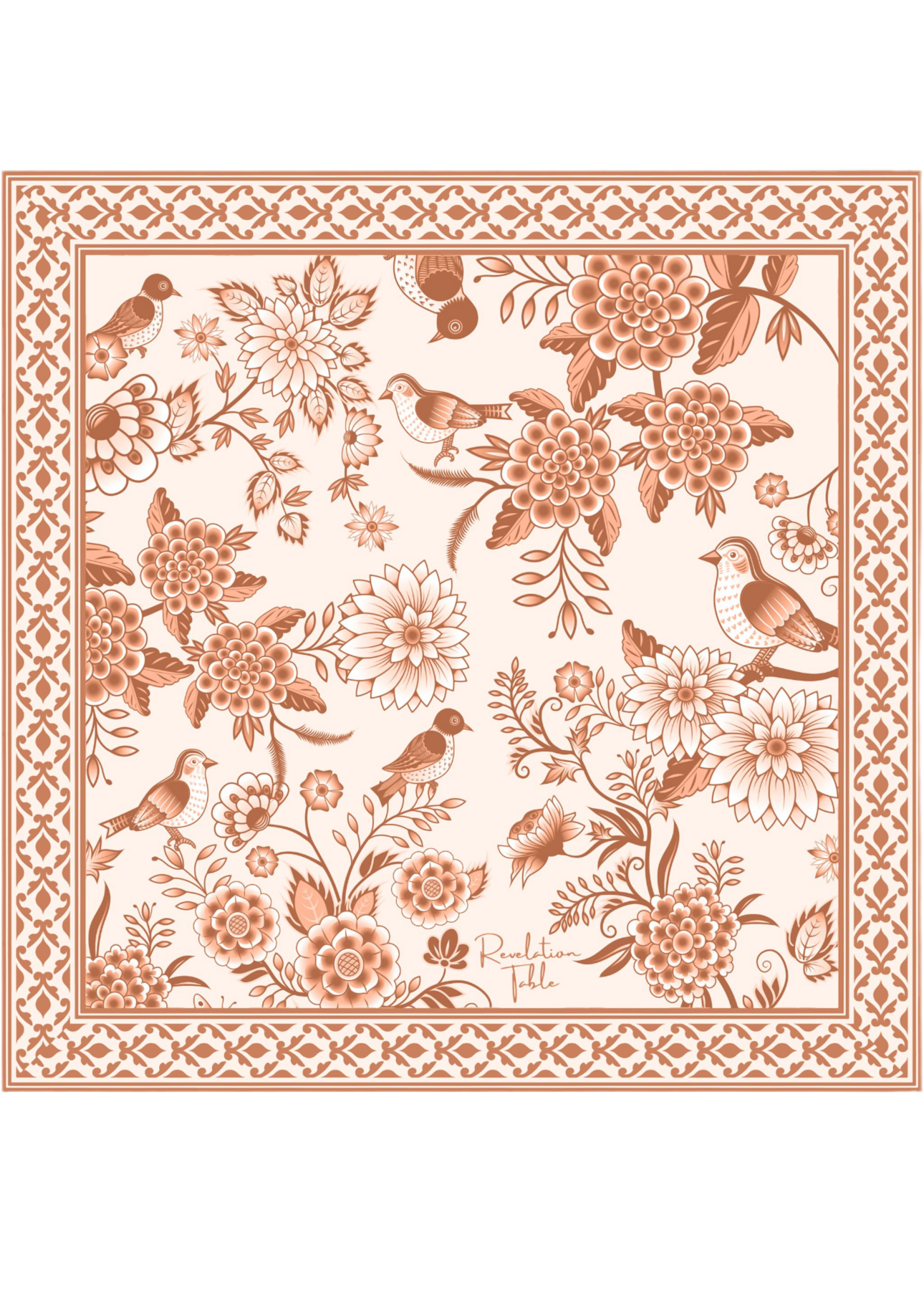 Placemats Garden Square Salmon Exclusive designer Revelation Table