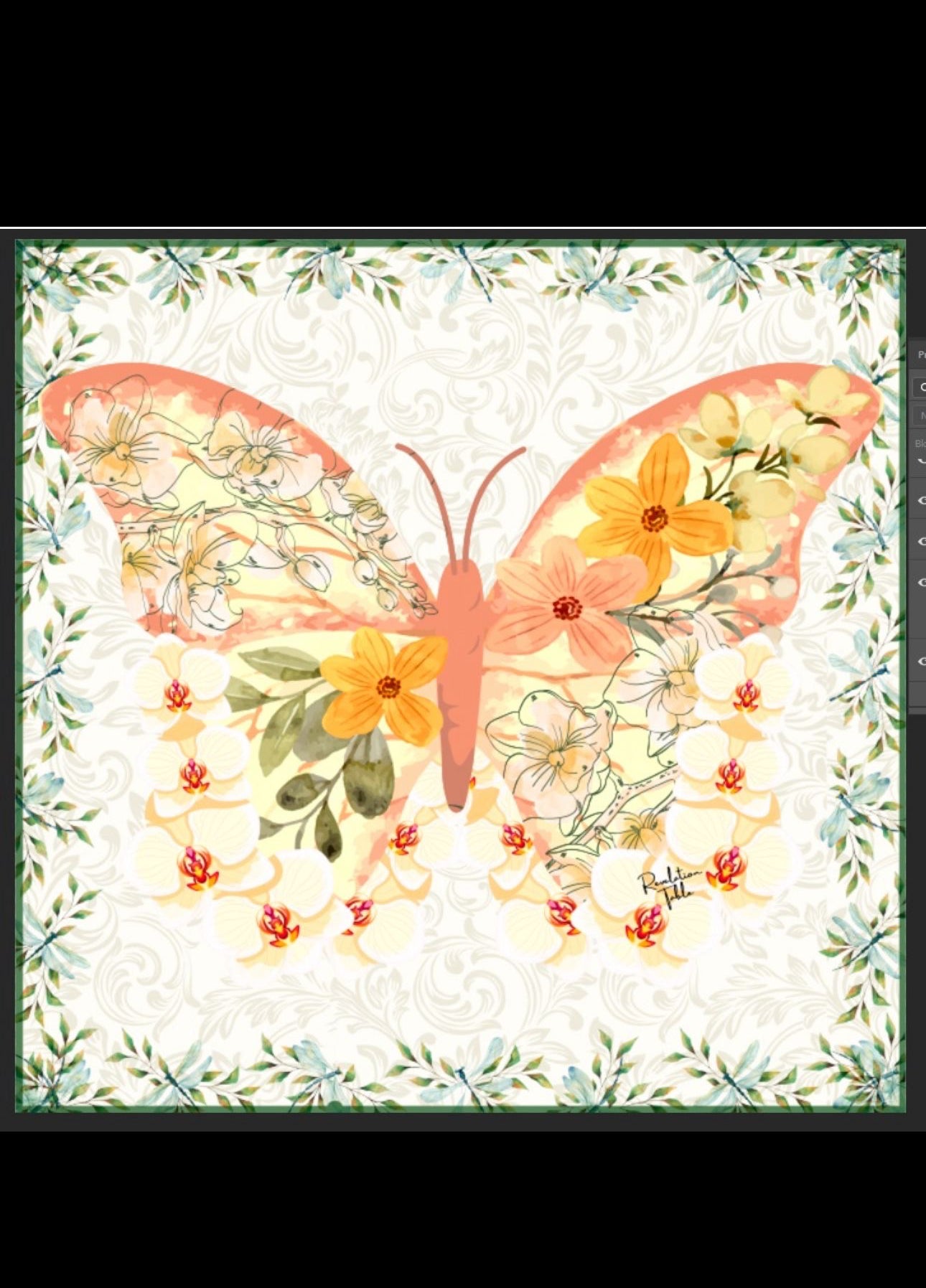 Placemats for floral Butterfly