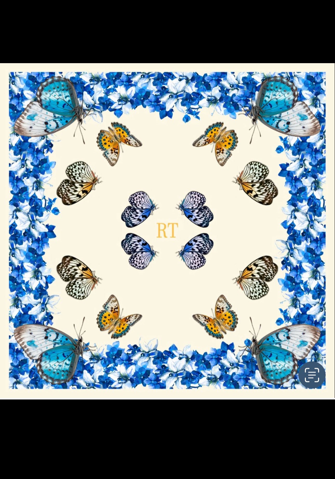 Placemats Butterfly Cut Blue Exclusive designer Revelation Table