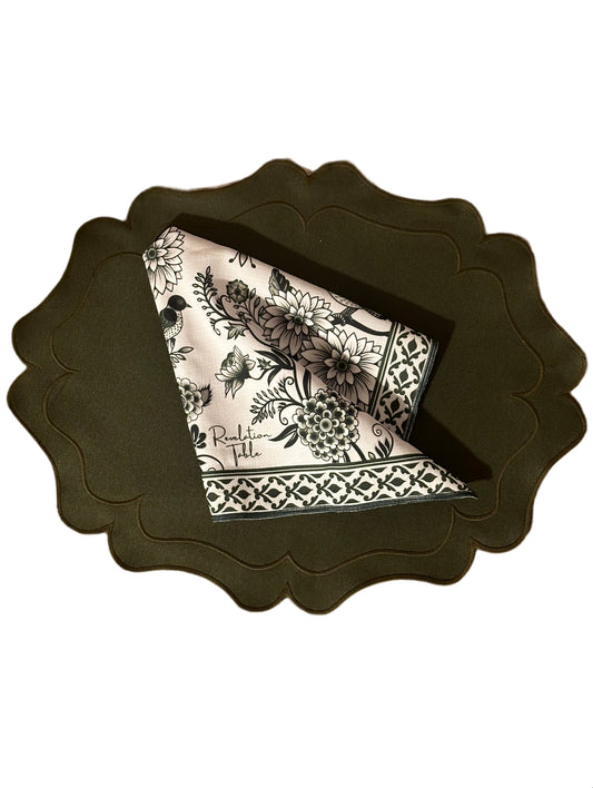 Placemats double sided olive exclusive designer Revelation Table