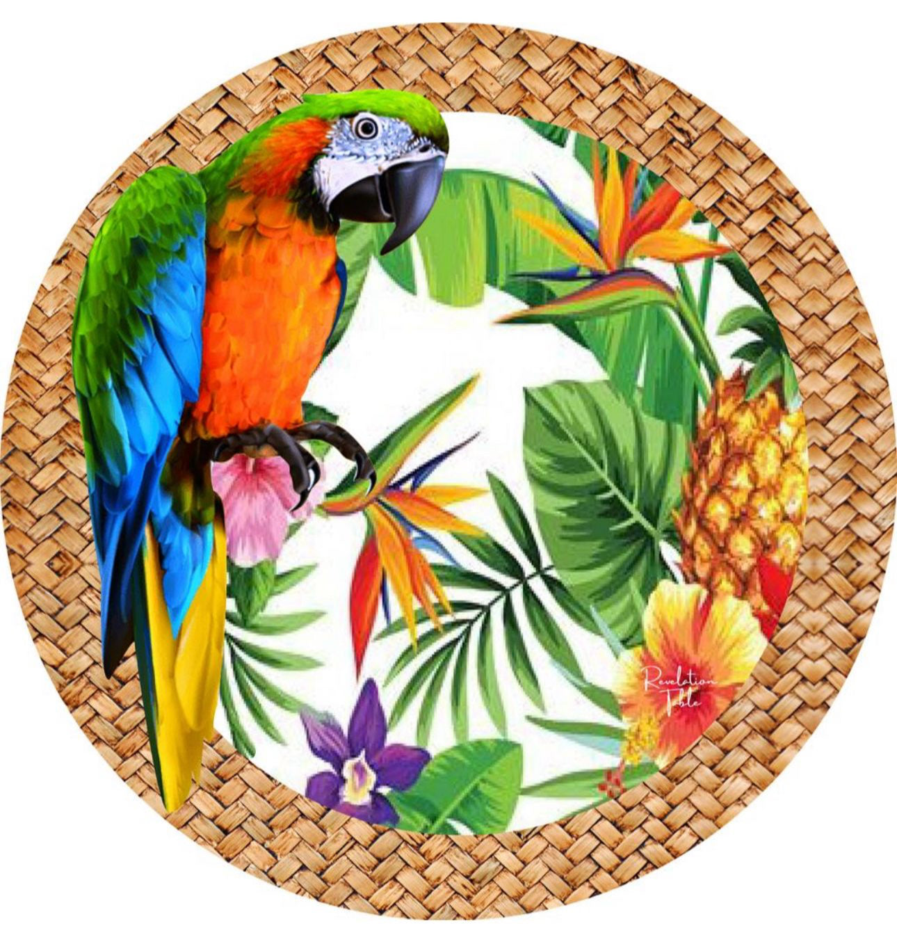 Placemats Garden Macaw  Exclusive designer Revelation Table