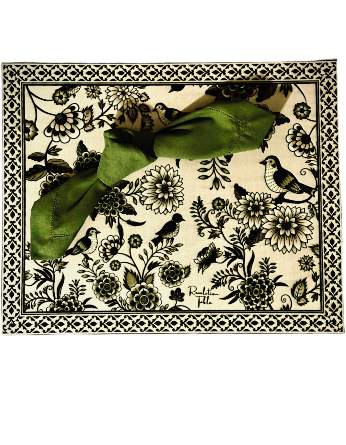 Placemats Garden Square Green Exclusive designer Revelation Table