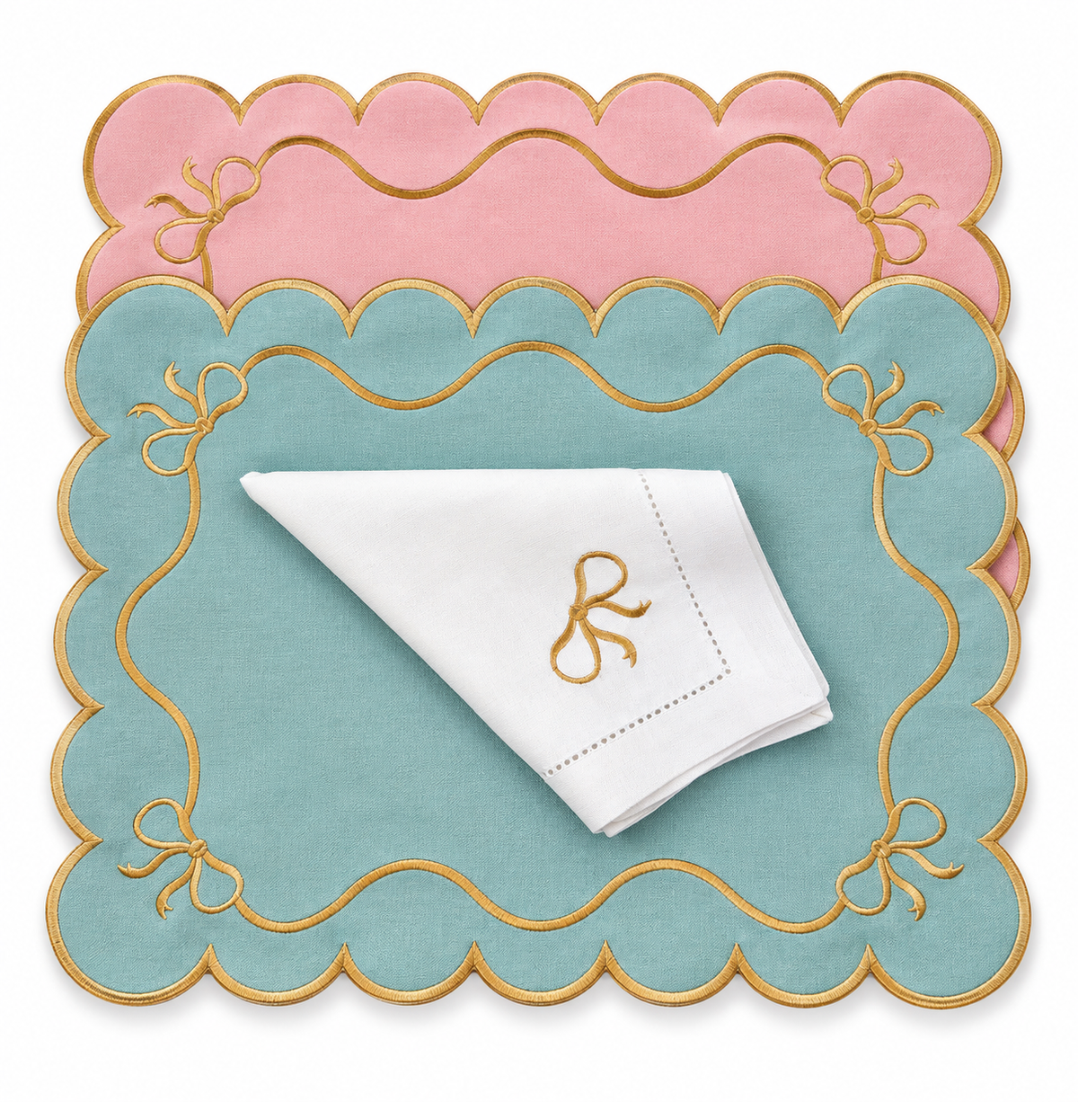Placemat double-side Pink and blue for a gender reveal party.