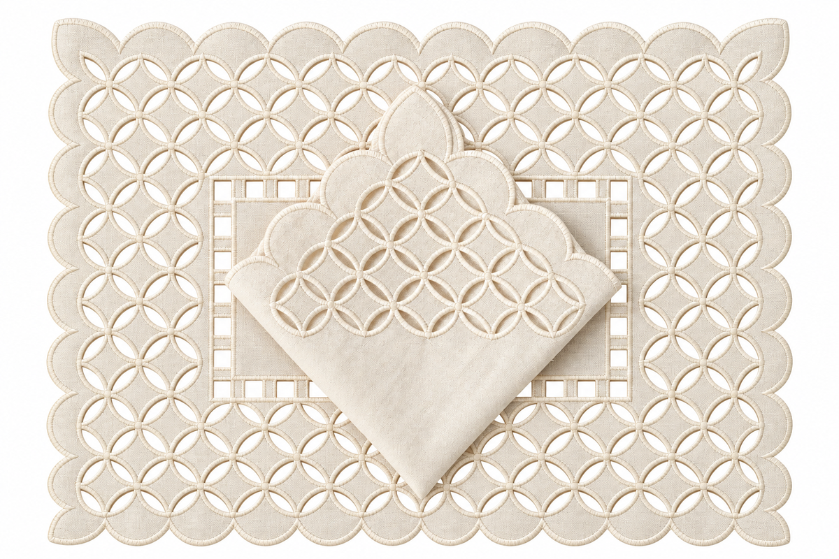 Richelieu Placemat noble Off White with napkin