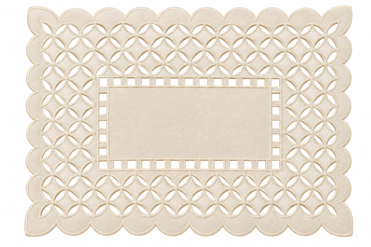 Richelieu Placemat noble Off White with napkin