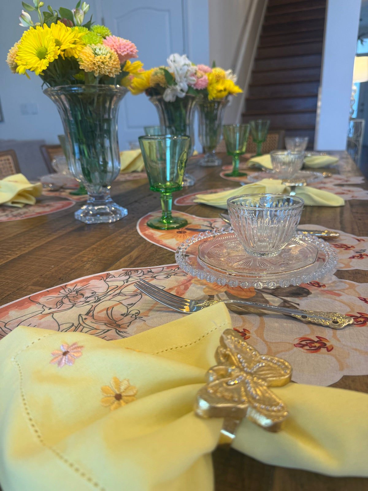 Placemats for floral Butterfly