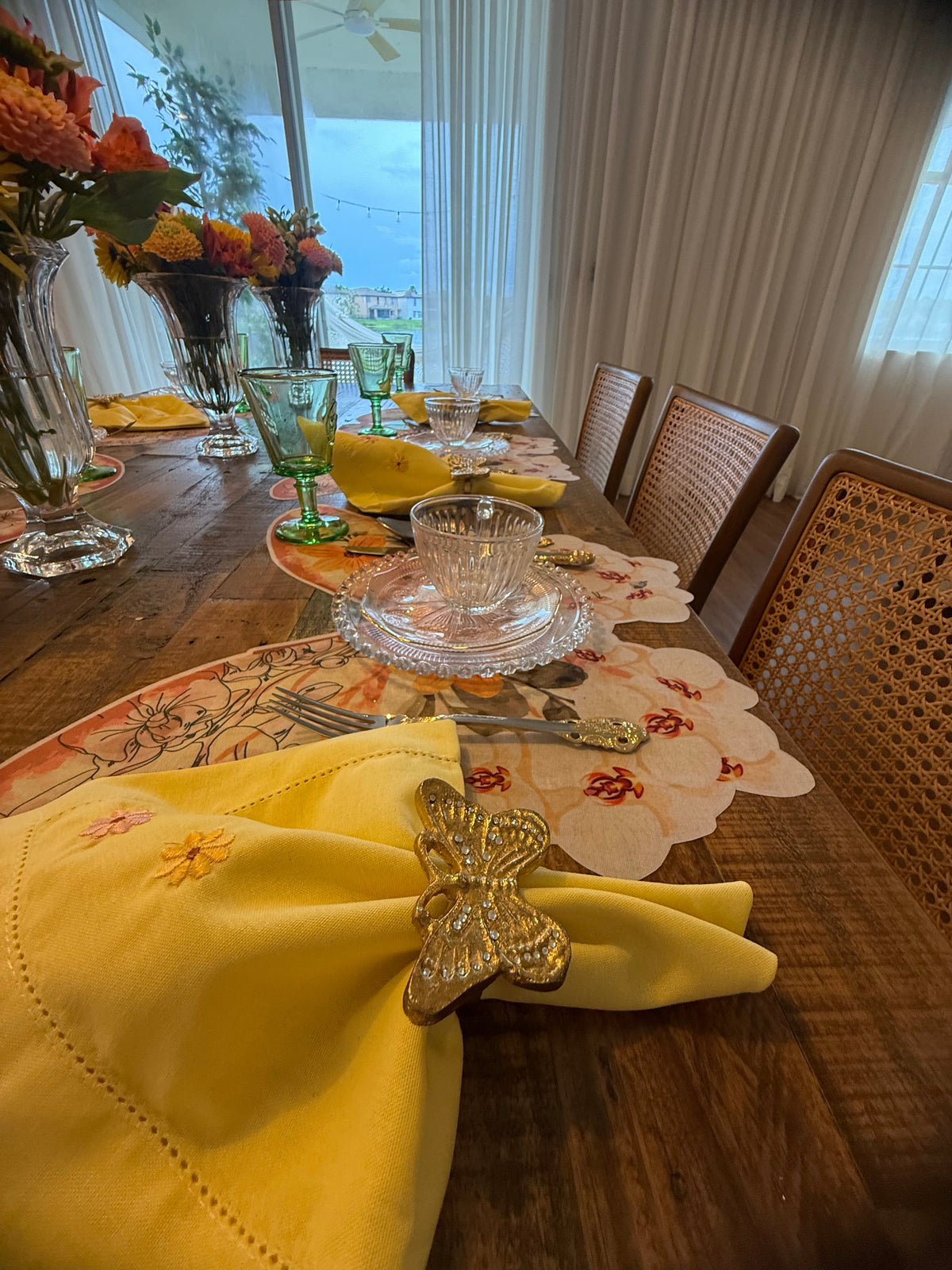 Placemats for floral Butterfly