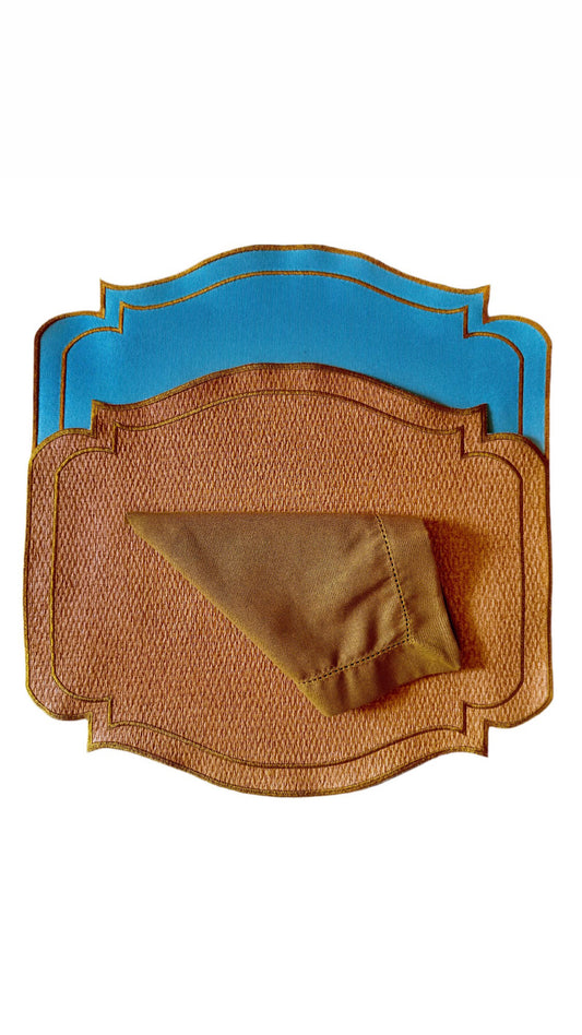 Placemets double-sided worked leather