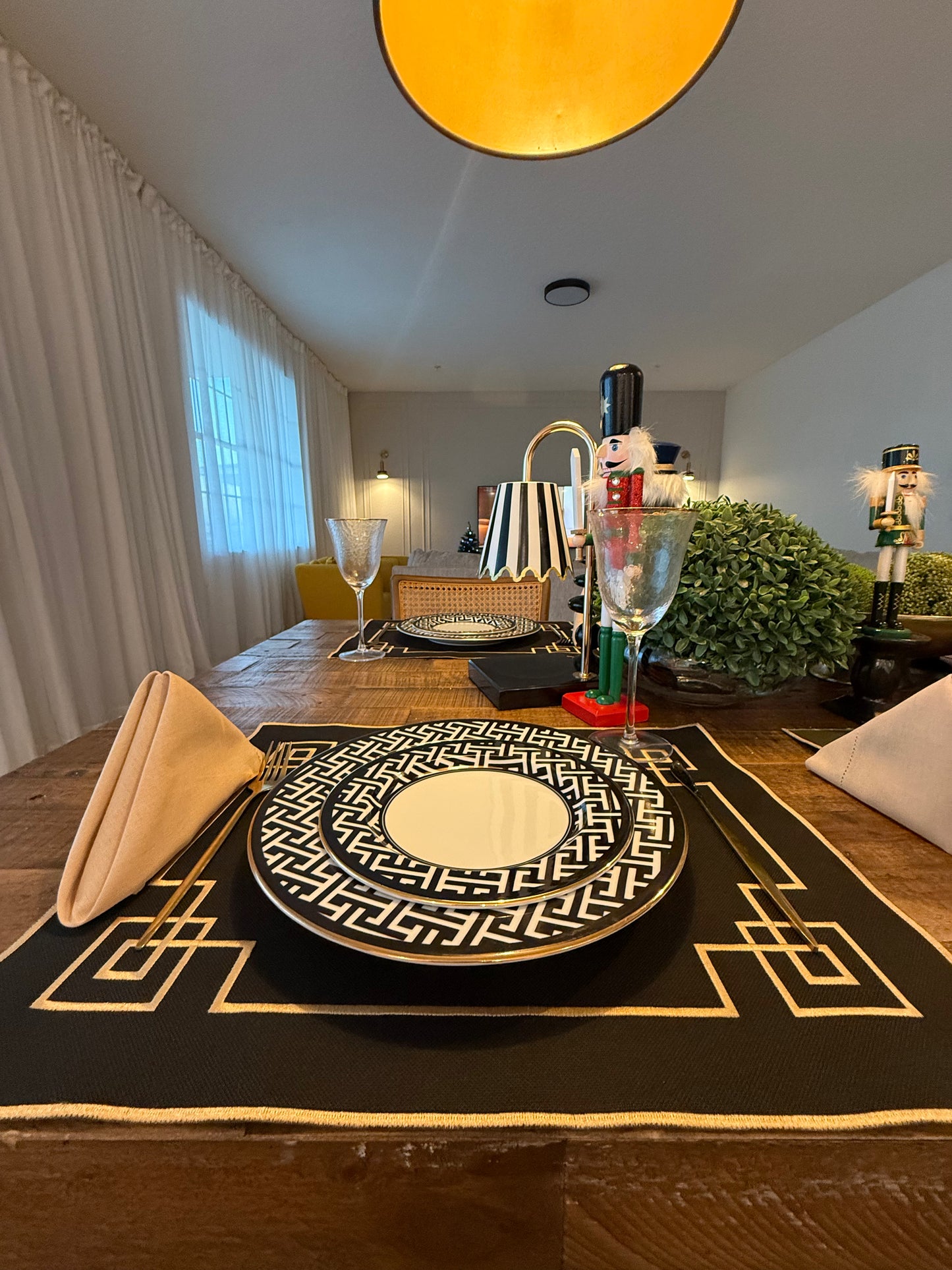 Placemets double-sided waterproof with square designer