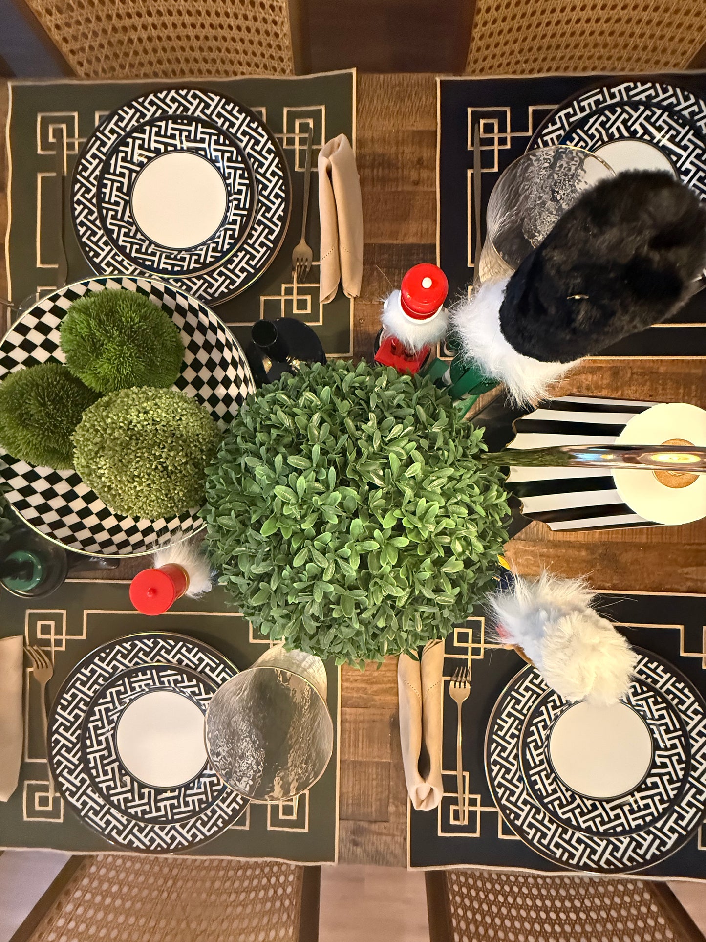 Placemets double-sided waterproof with square designer