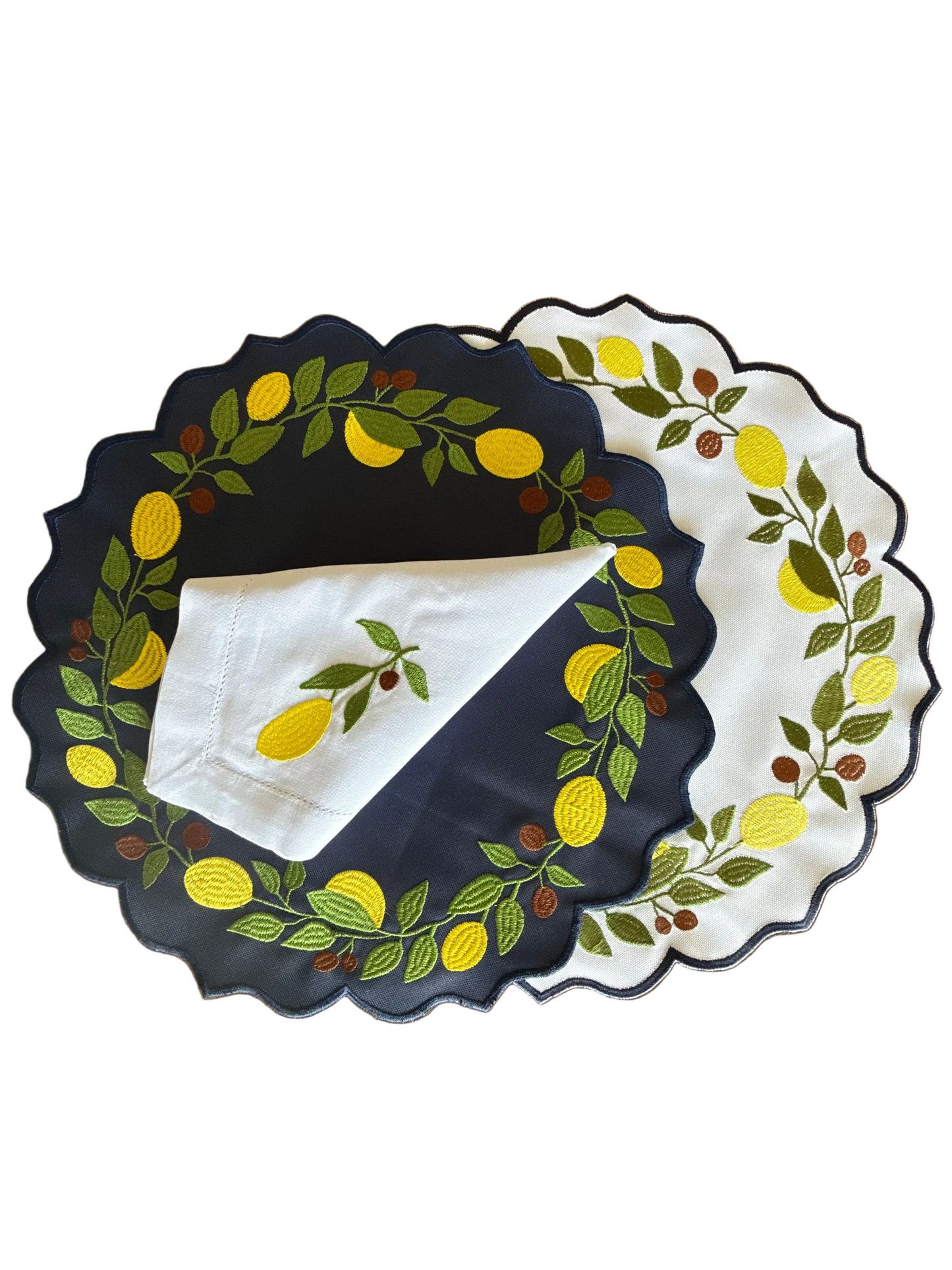 Placemats Lemon Double-sided with napkins