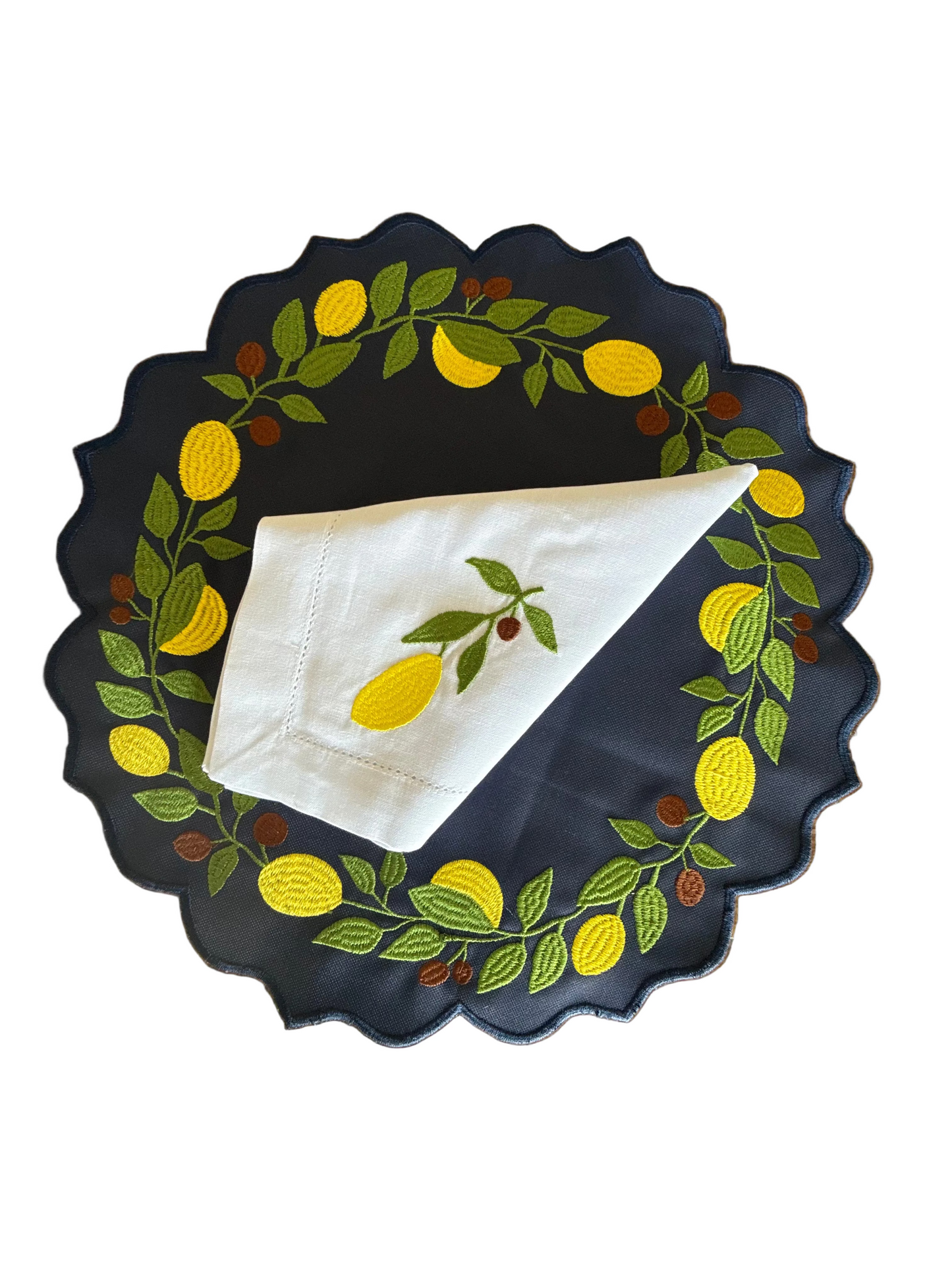 Placemats Lemon Double-sided with napkins