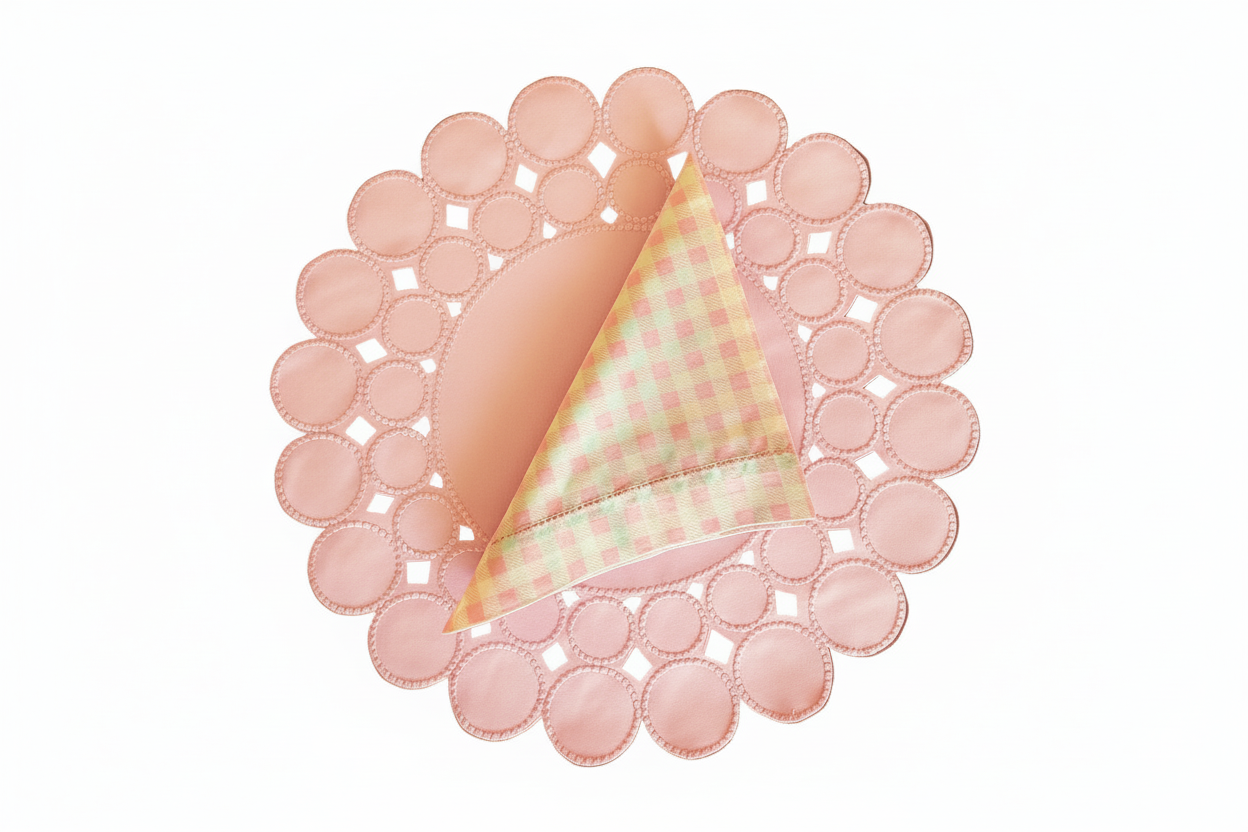 Placemats baby pink with napkins