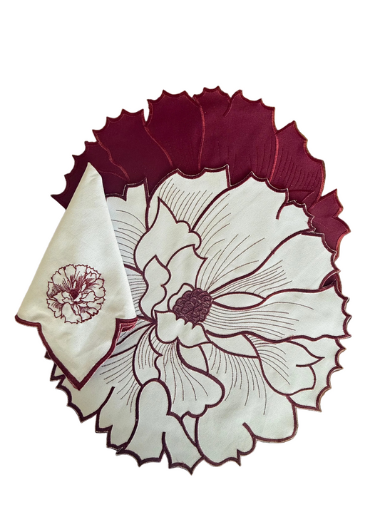 Placemats Double-sided flower Renata