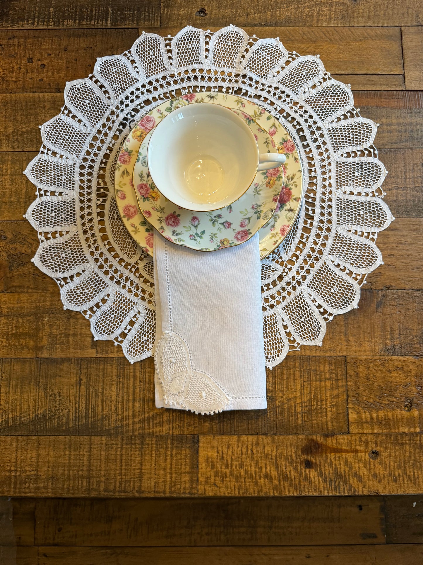 Placemats Renaissance White circle