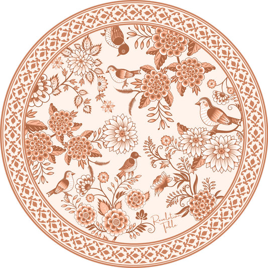 Placemats Garden Circle Salmon  Exclusive designer Revelation Table