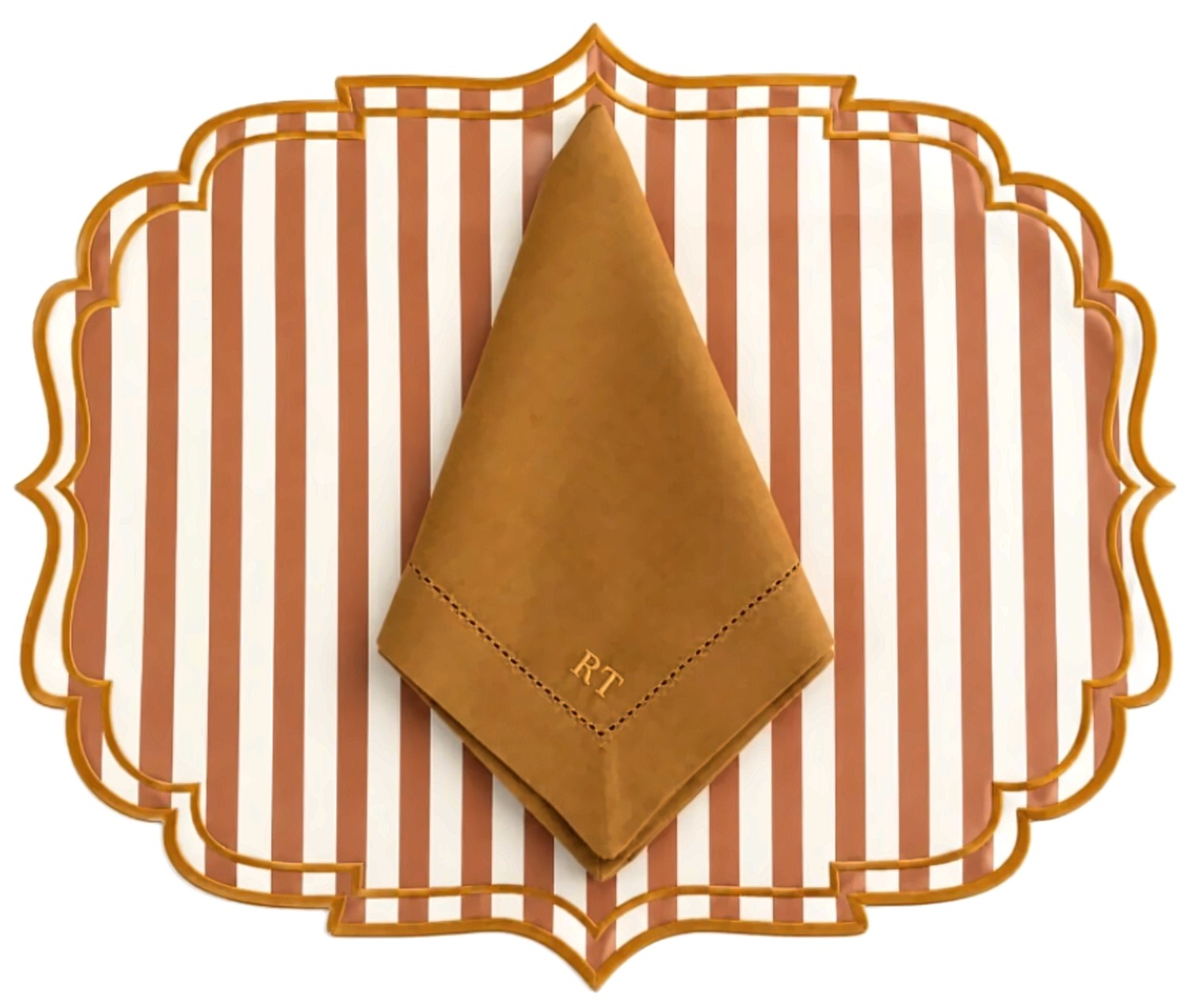Terracotta & Mustard Stripe